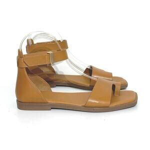 Franco Sarto Miras Women’s Size 7 Tan Leather Toe Loop Ankle Strap Sandal